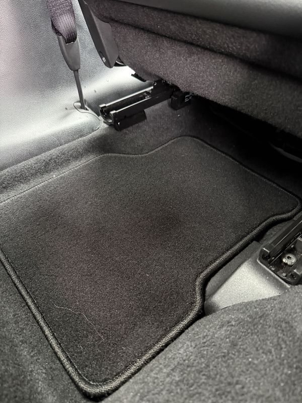 Rear floor mat after vacuuming.