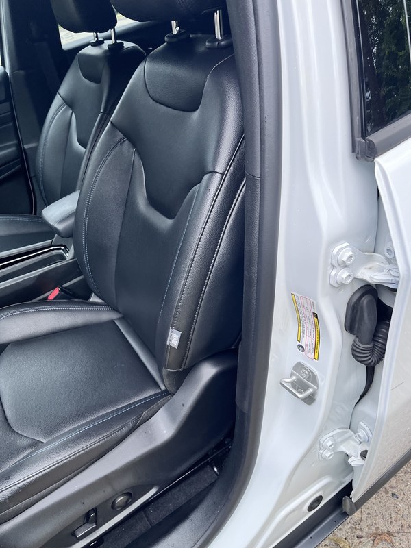 Front seat and door jamb after cleaning.